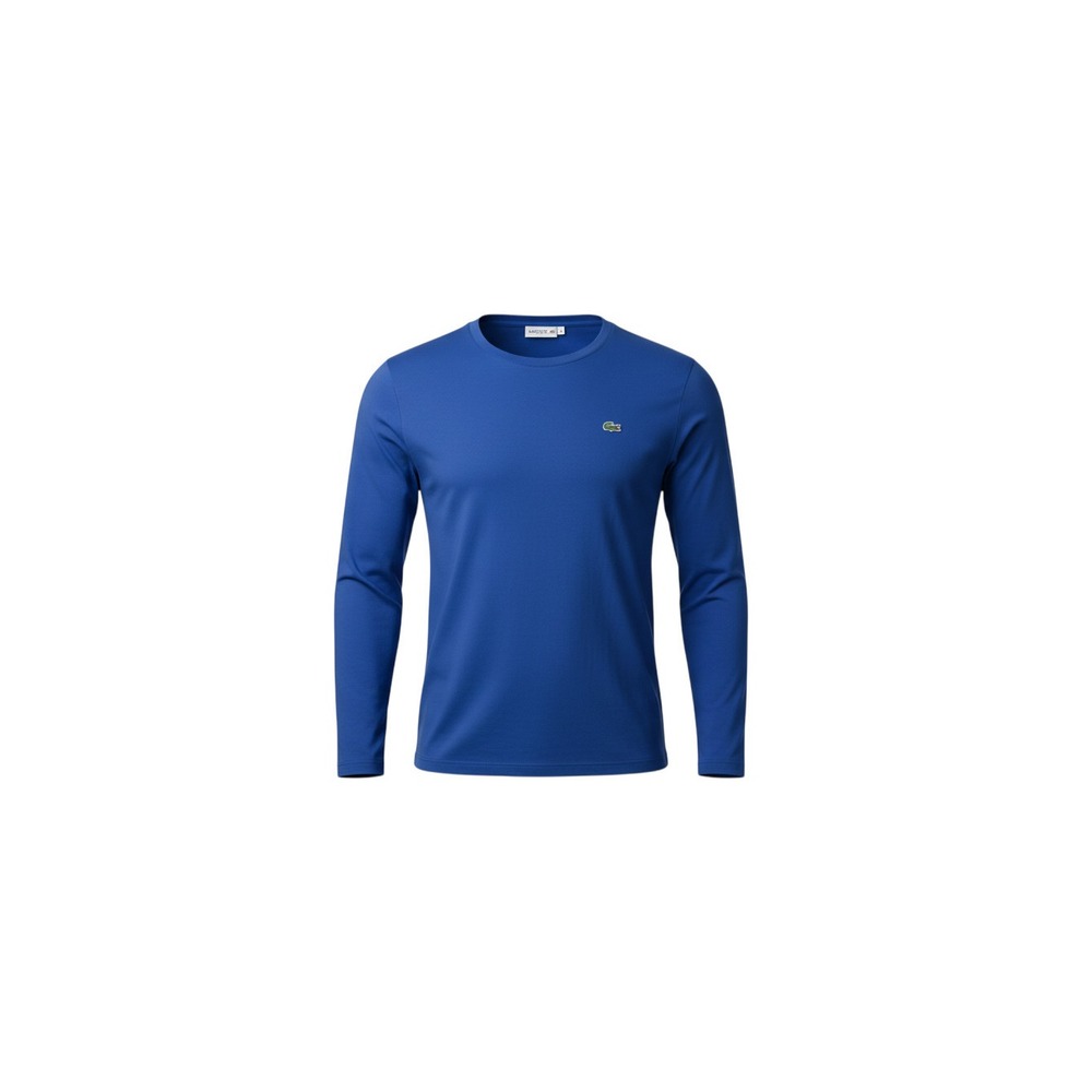 Lacoste T-Shirt Mens XL Blue Long Sleeve Pima Cotton Regular Fit TH6712